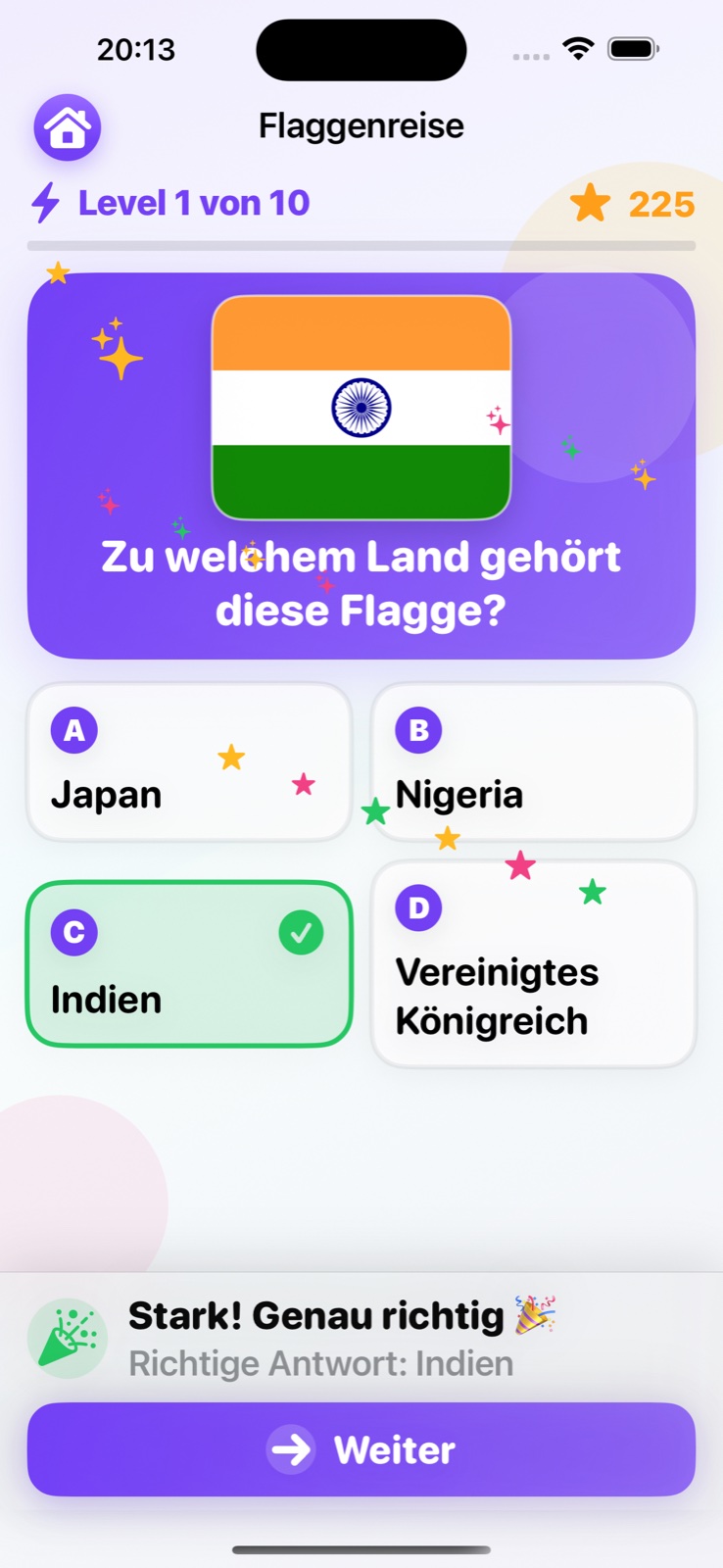 Flaggenreise mit einer farbenfrohen Flaggenfrage